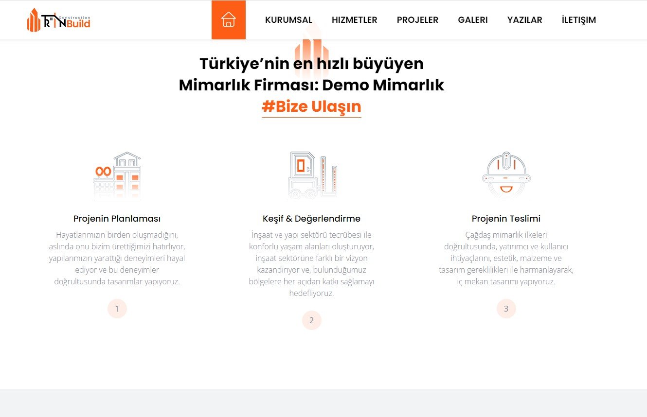 İnşaat & Mimarlik Web Sitesi Kur