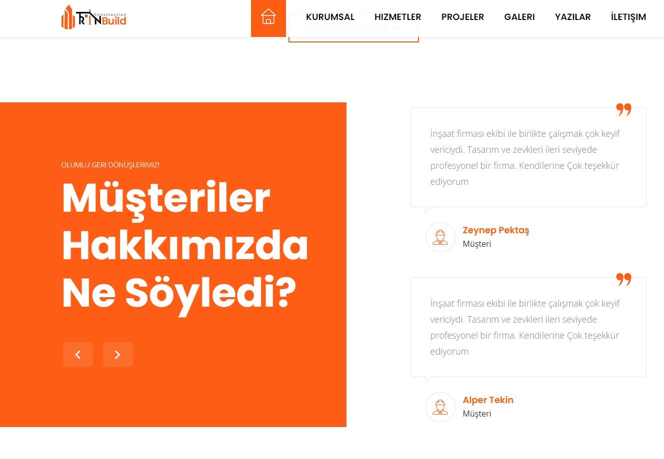 İnşaat & Mimarlik Web Sitesi Kur