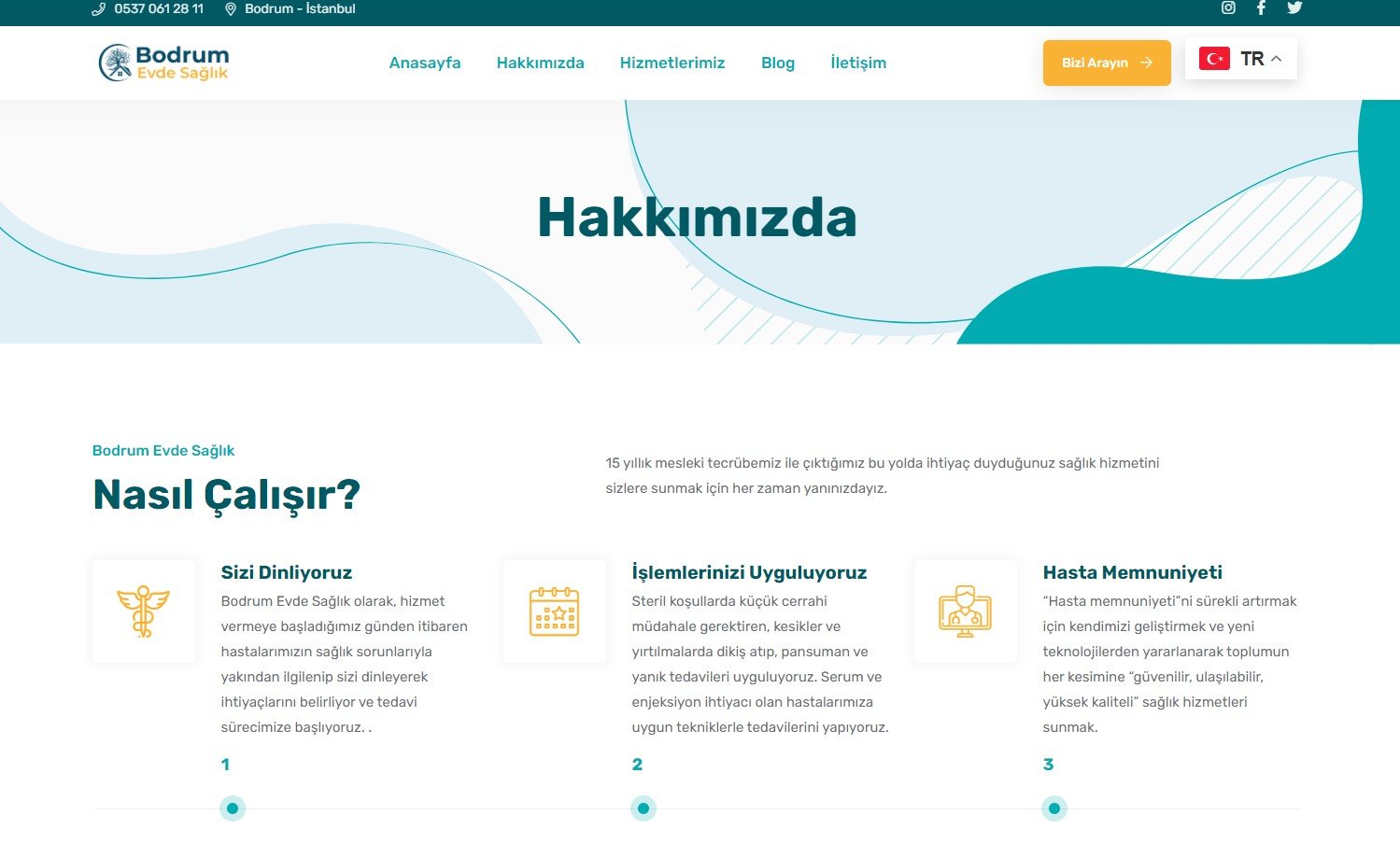 Evde Sağlık - Klinik - Tıp Merkezi Web Sitesi Kur