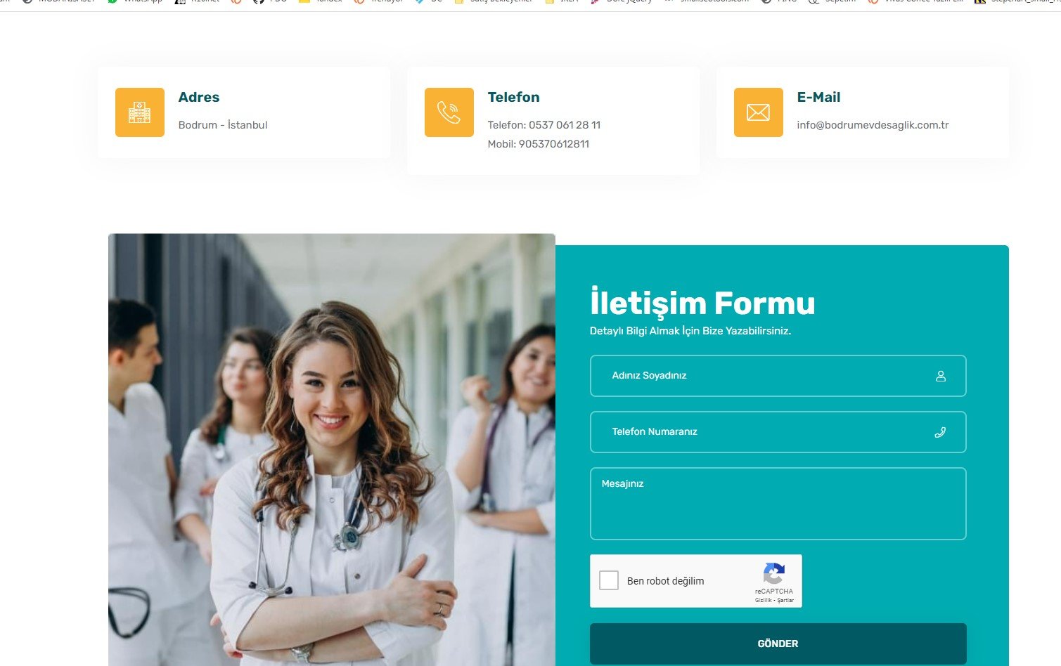 Evde Sağlık - Klinik - Tıp Merkezi Web Sitesi Kur