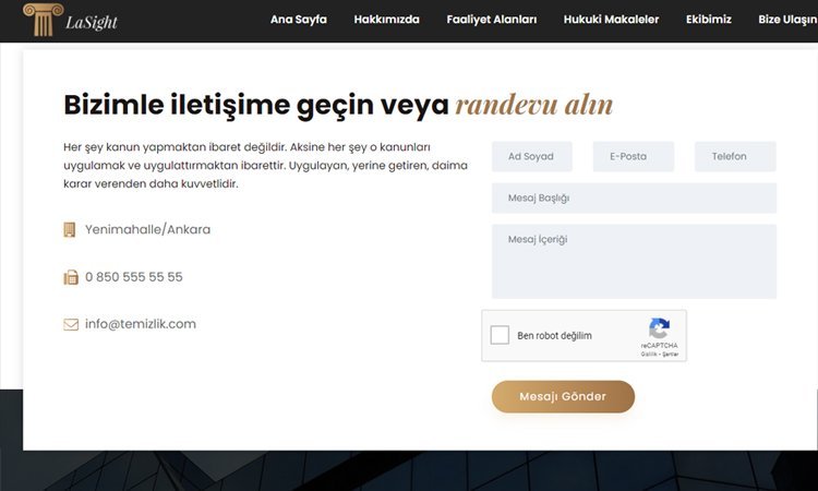 Avukat/Hukuk Web Sitesi Kur