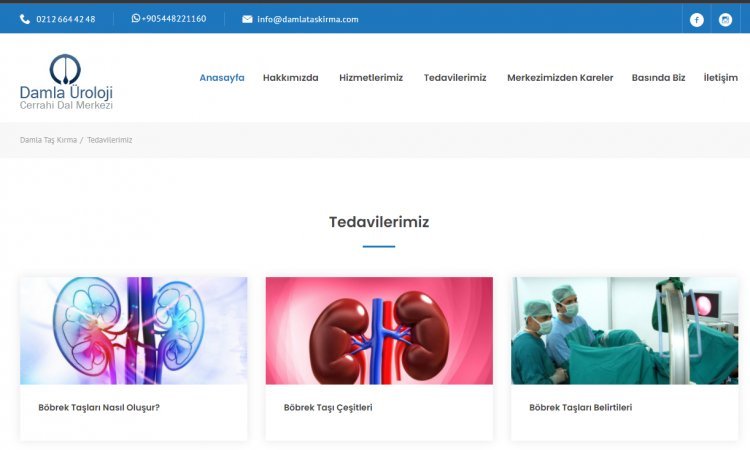 Hastane Web Sitesi Tasarımı