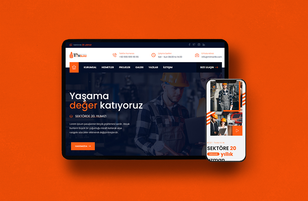 İnşaat & Mimarlik Web Sitesi Kur