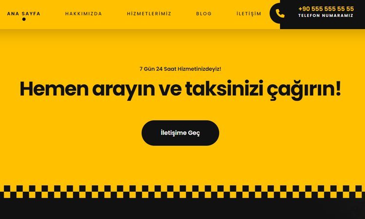 Taksi Durağı Web Sitesi Kur